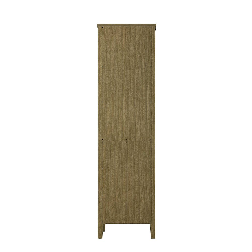 20 Inch Bath Storage Glass Cabinet in Chestnut Brown. Picture 7