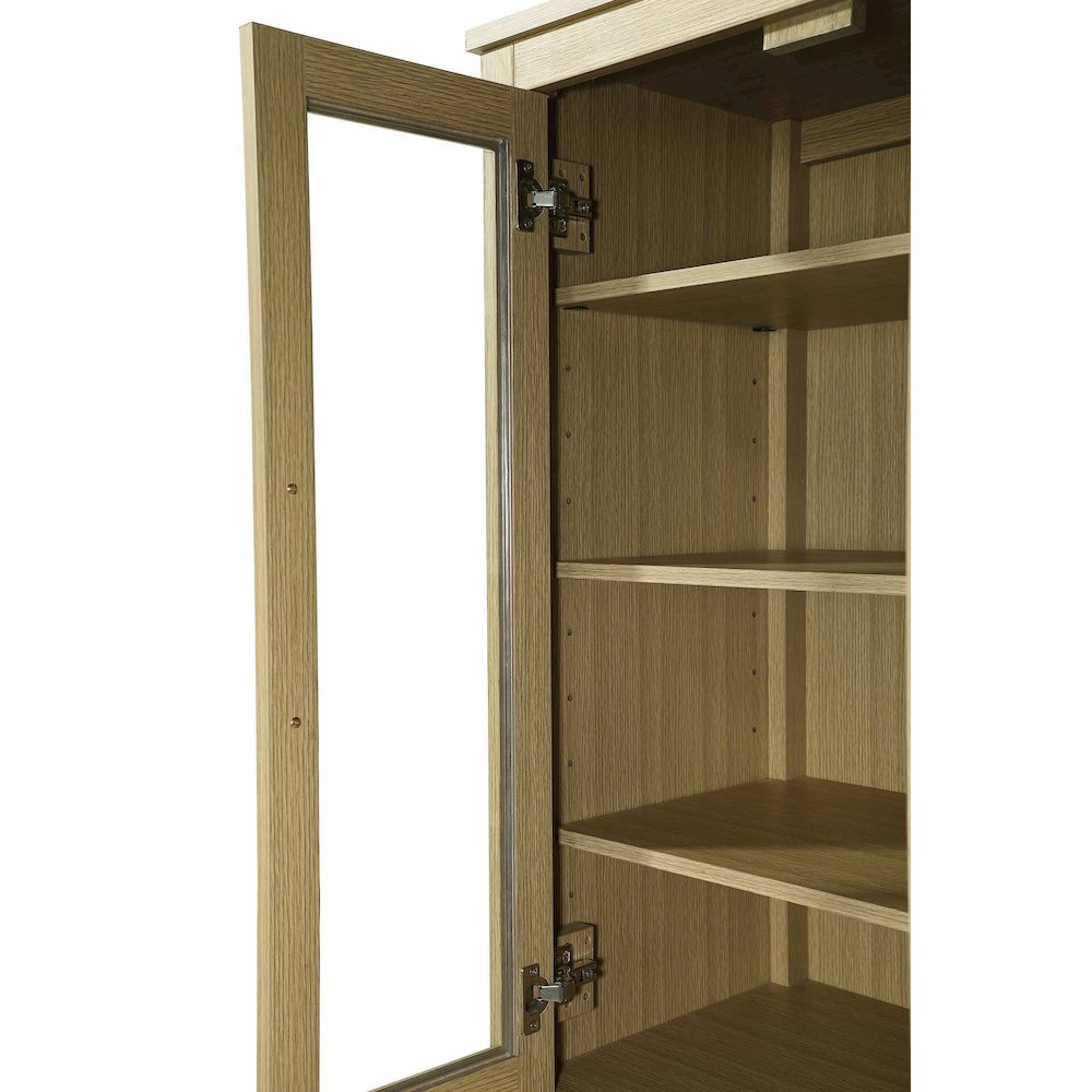 20 Inch Bath Storage Glass Cabinet in Honey Brown. Picture 3