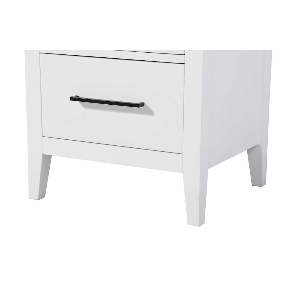 20 Inch Bath Storage Glass Cabinet in White. Picture 6