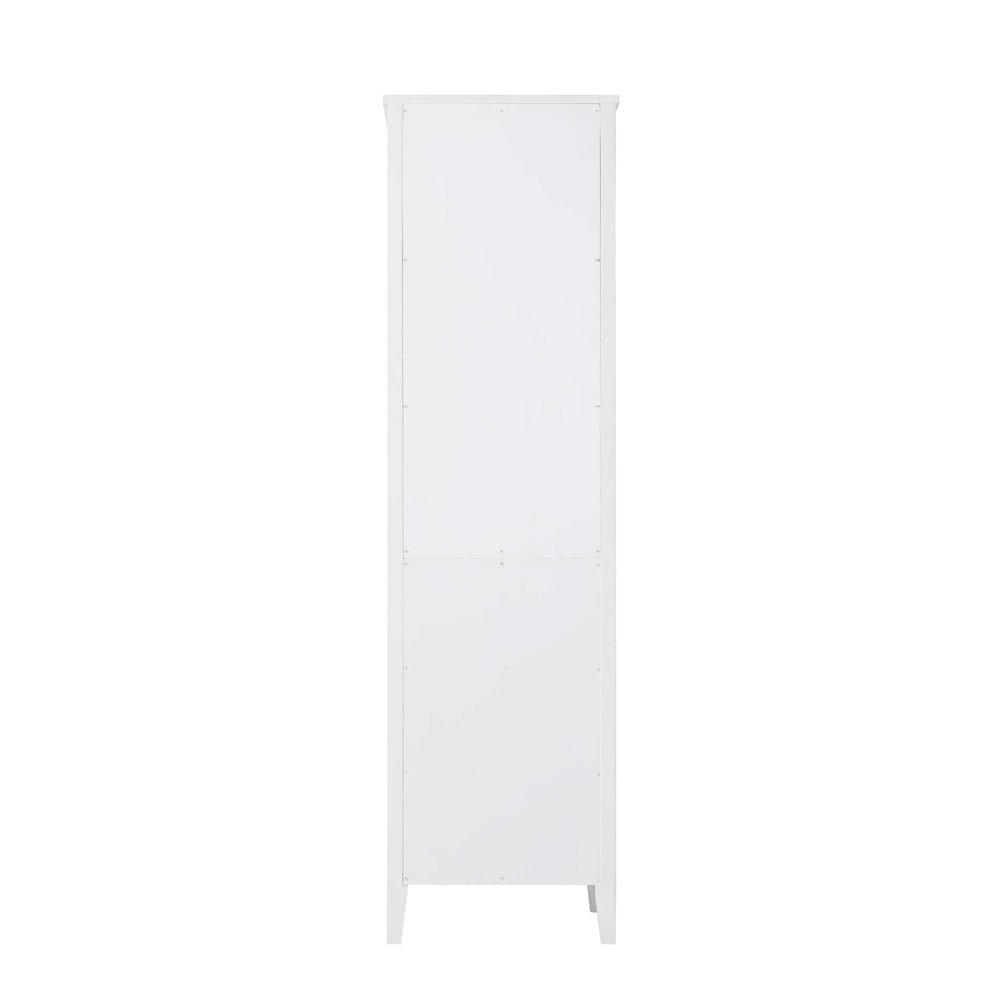 20 Inch Bath Storage Glass Cabinet in White. Picture 7