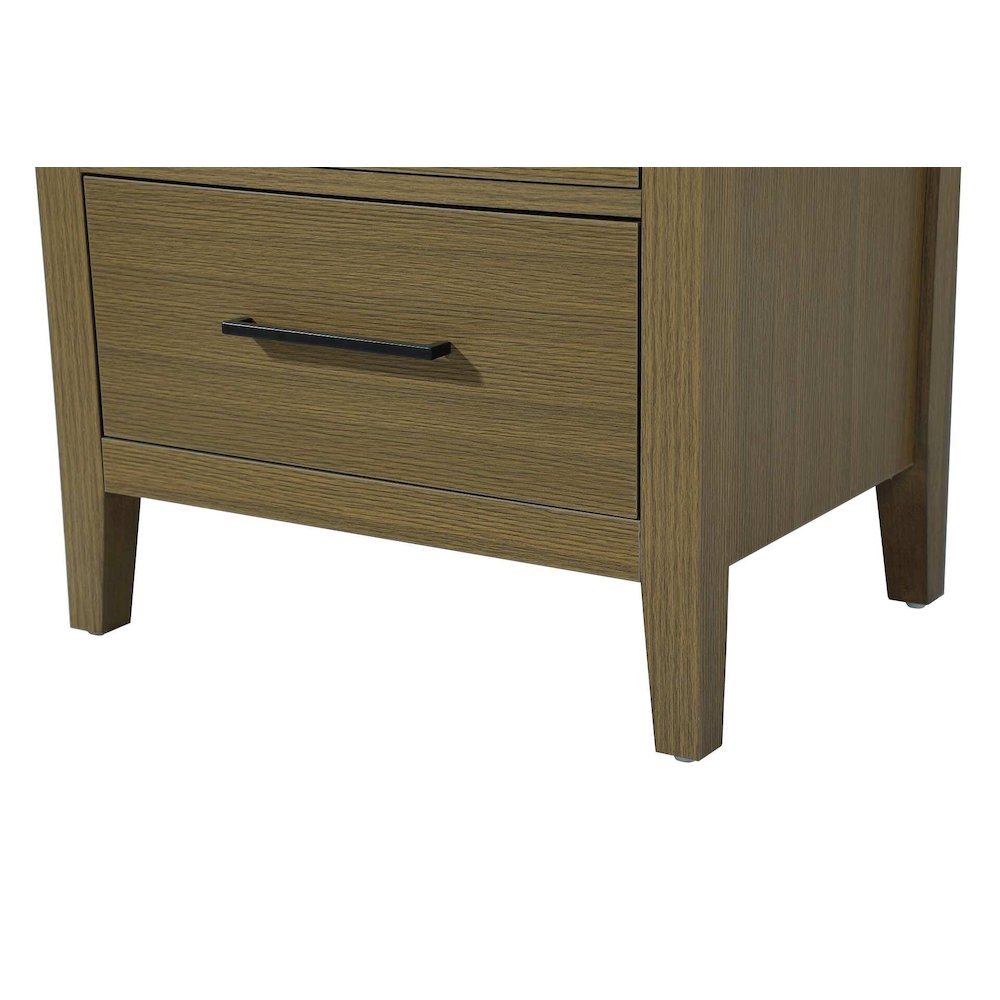 24 Inch Bath Storage Glass Cabinet in Chestnut Brown. Picture 6