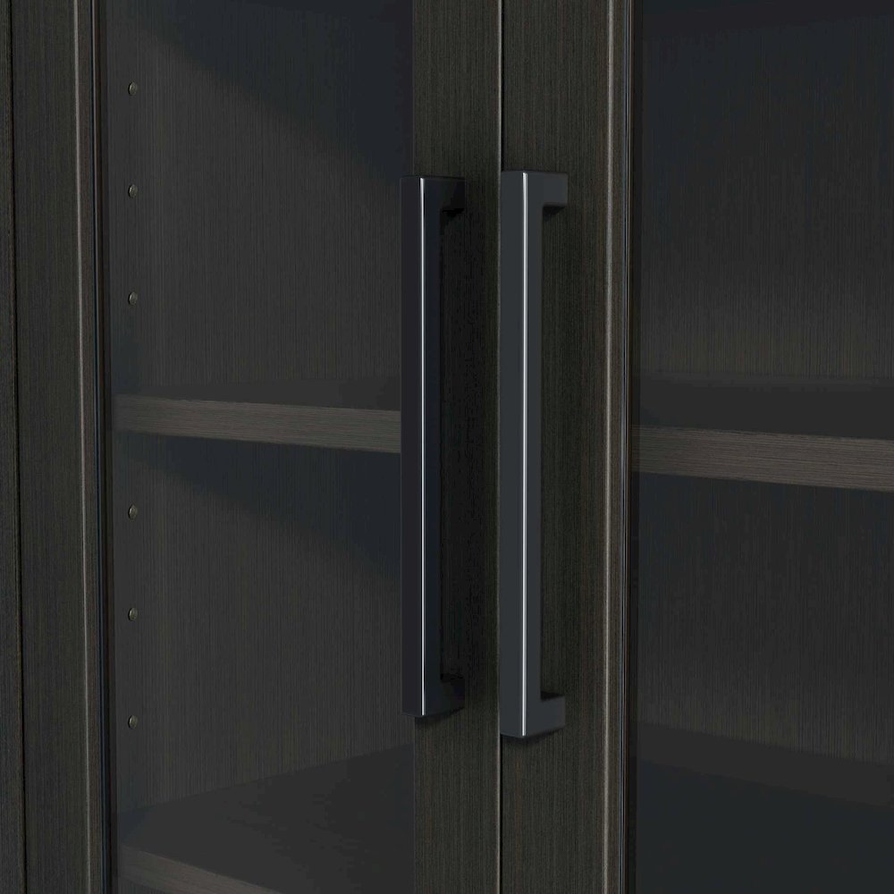 24 Inch Bath Storage Glass Cabinet in Mocha Brown. Picture 4