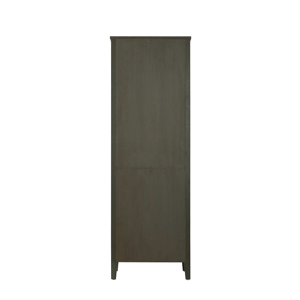 24 Inch Bath Storage Glass Cabinet in Mocha Brown. Picture 7