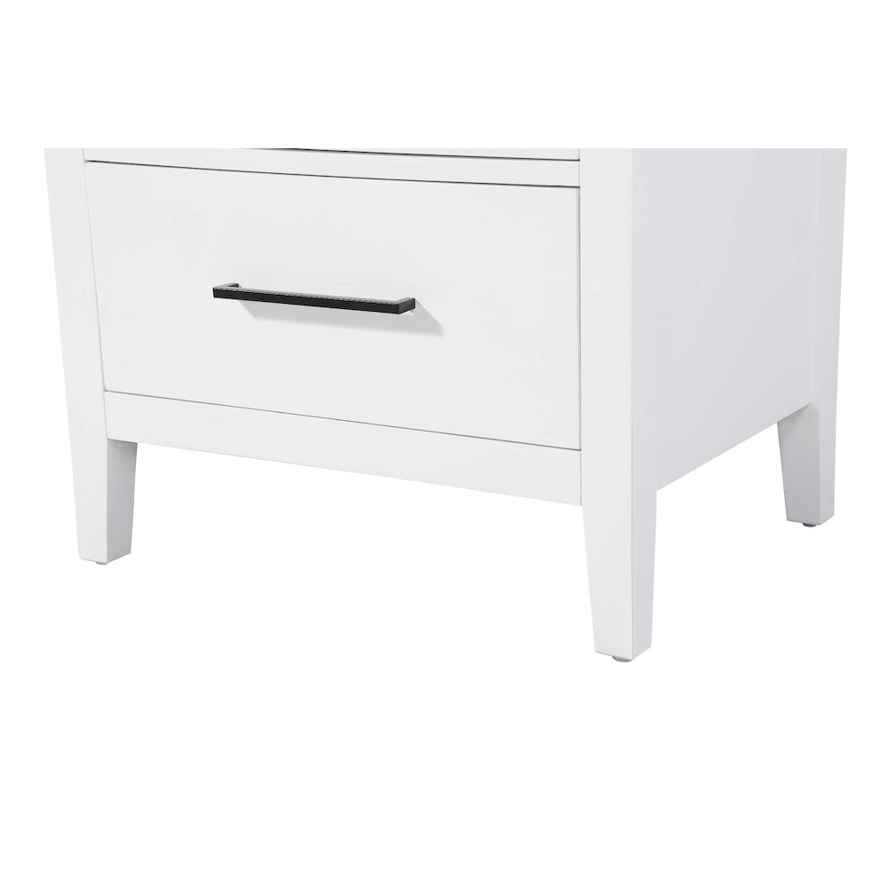 24 Inch Bath Storage Glass Cabinet in White. Picture 6