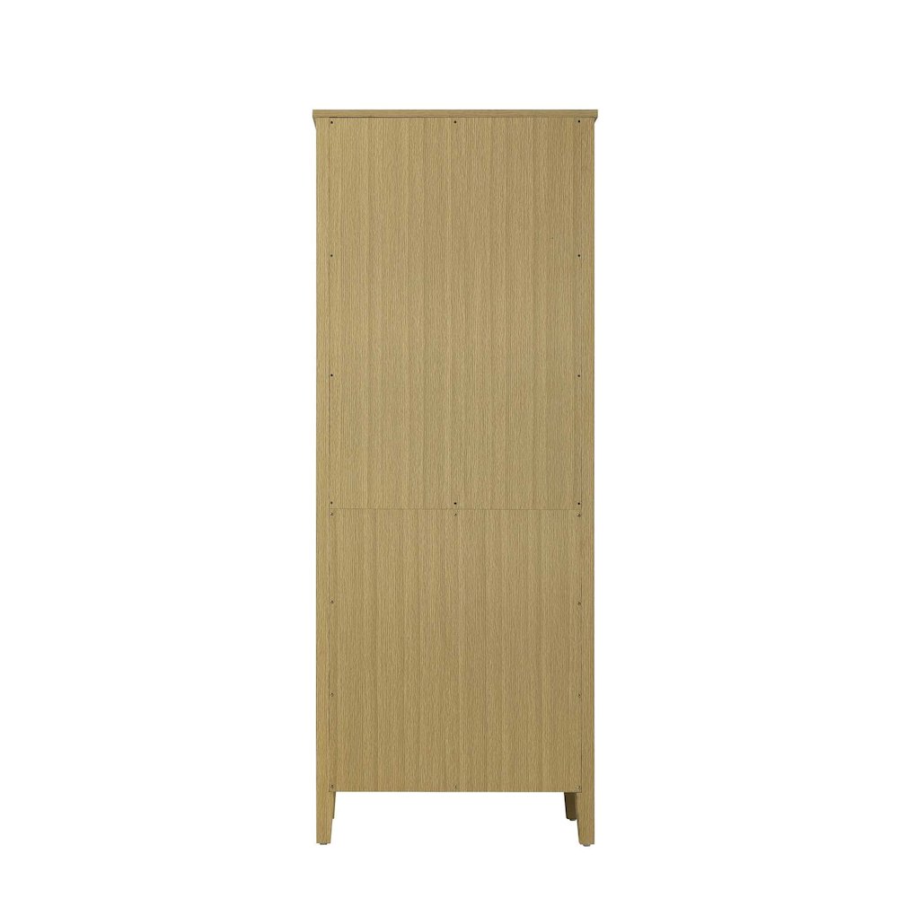 28 Inch Bath Storage Glass Cabinet in Honey Brown. Picture 7