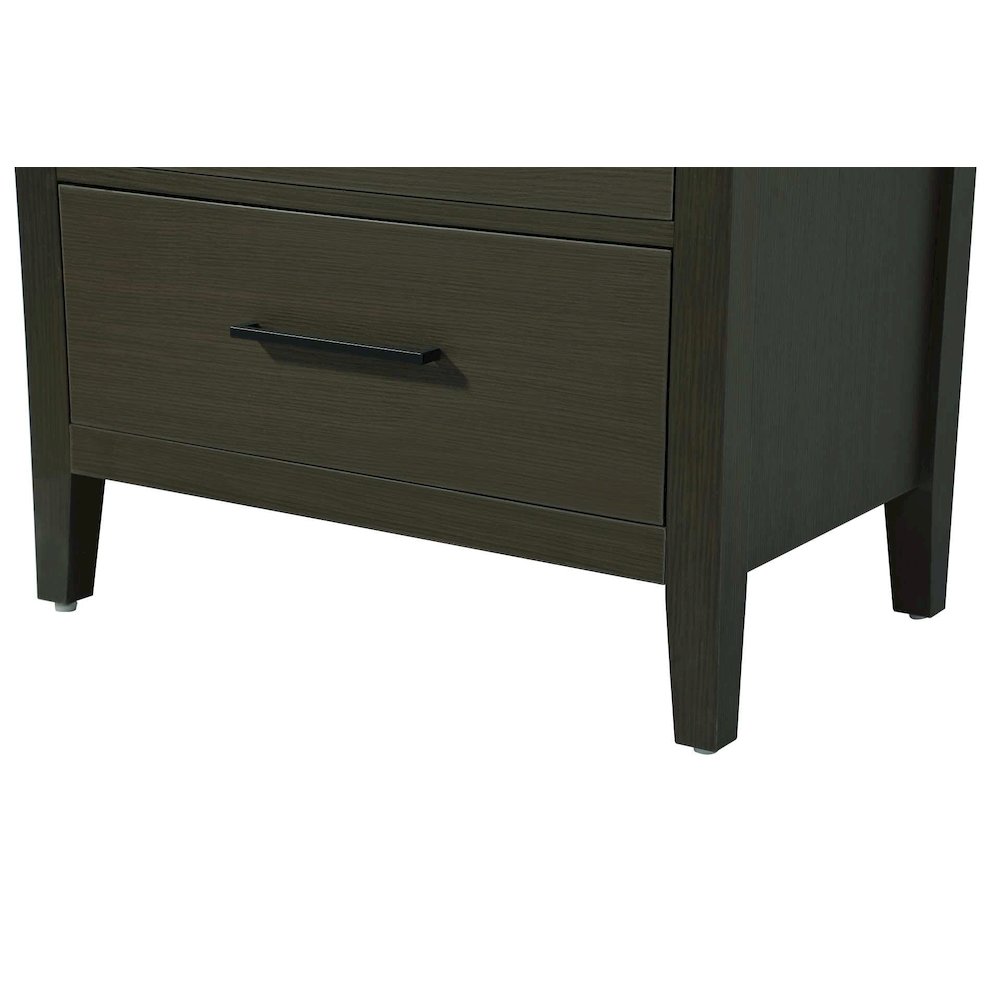 28 Inch Bath Storage Glass Cabinet in Mocha Brown. Picture 6