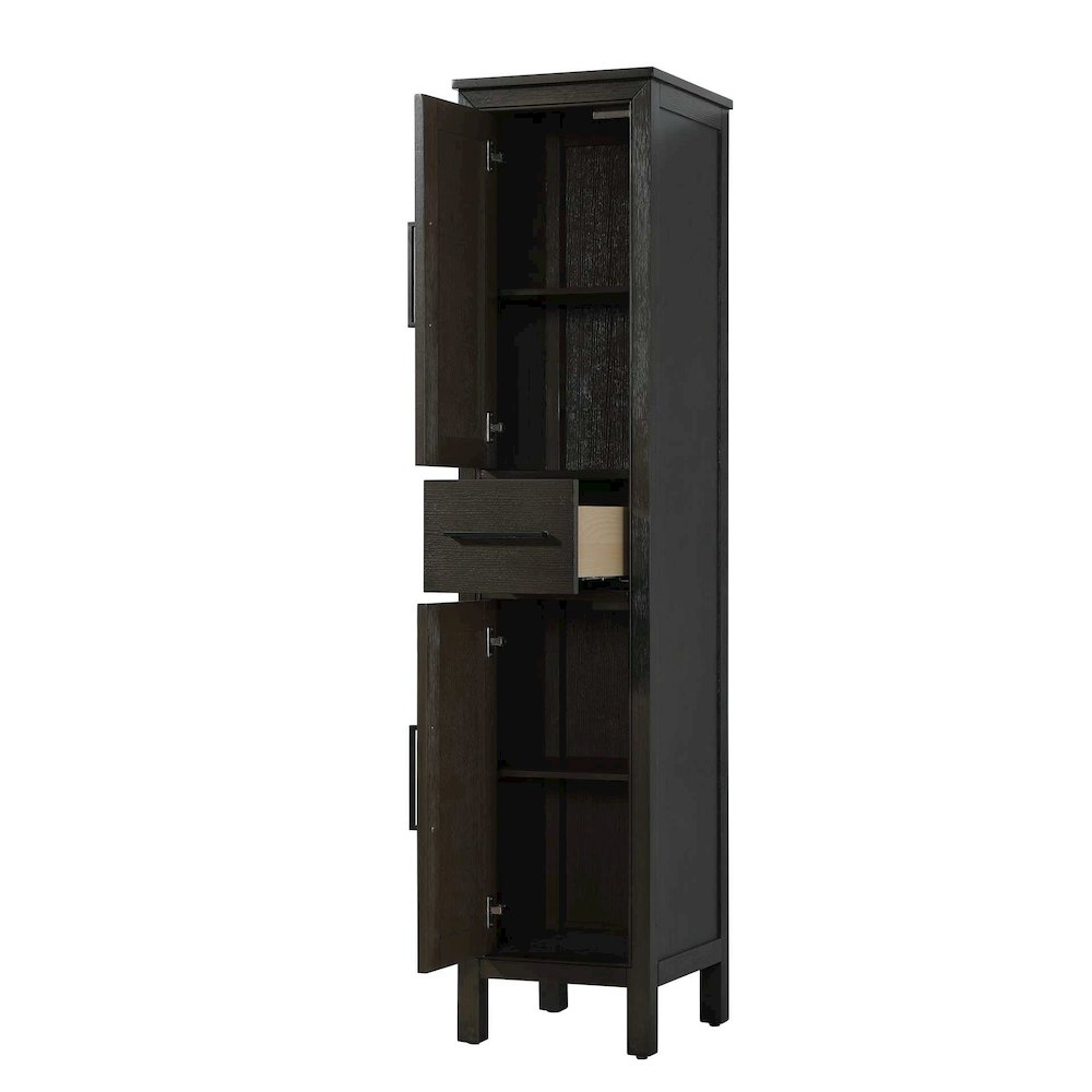 16 Inch Bath Storage Cabinet in Chocolate Oak. Picture 2
