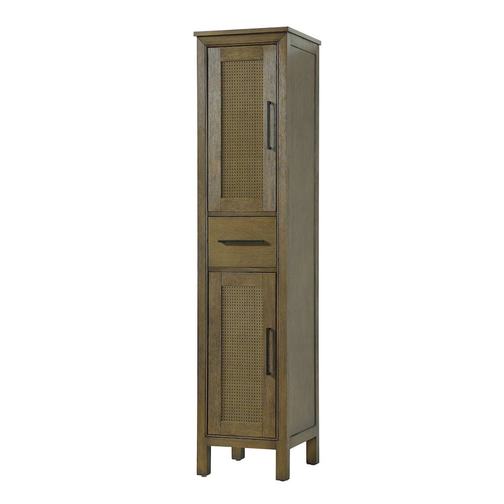 16 Inch Bath Storage Cabinet in Hazel Oak. Picture 1