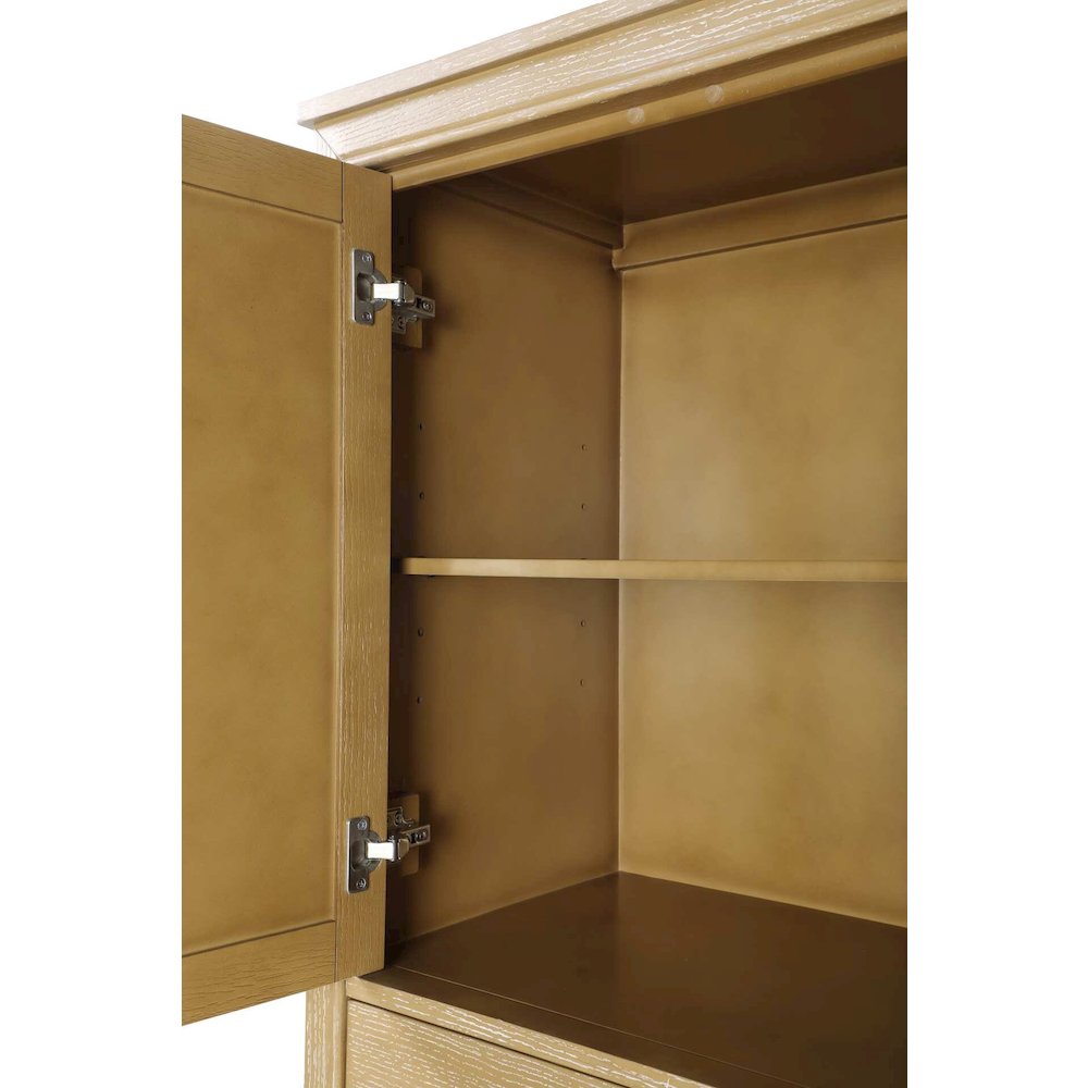 16 Inch Bath Storage Cabinet in Linen Oak. Picture 5