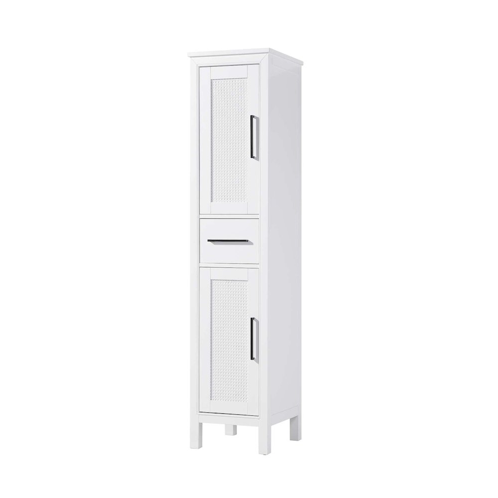 16 Inch Bath Storage Cabinet in White. Picture 1