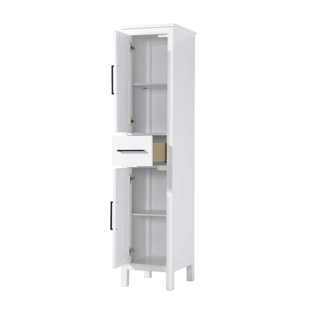 16 Inch Bath Storage Cabinet in White. Picture 2