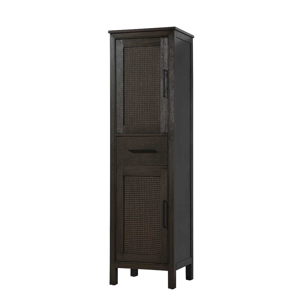 20 Inch Bath Storage Cabinet in Chocolate Oak. Picture 1