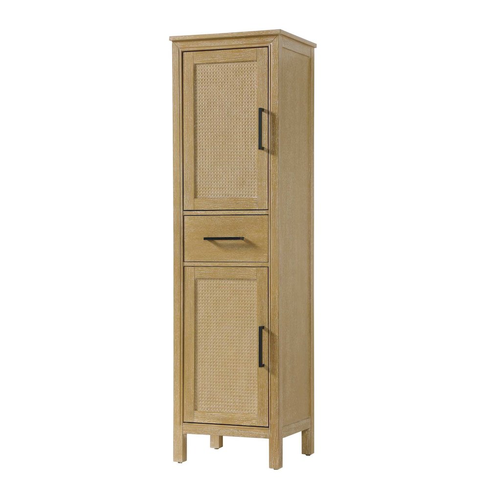 20 Inch Bath Storage Cabinet in Linen Oak. Picture 1