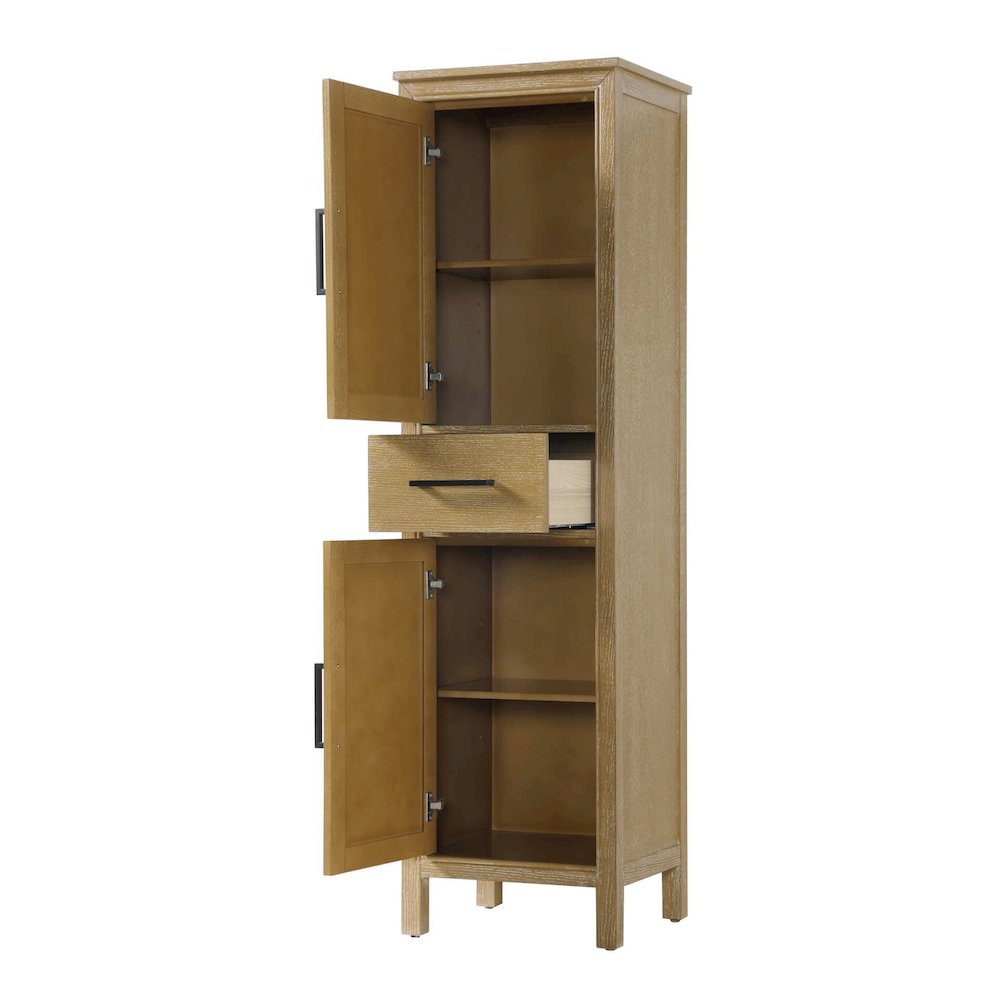 20 Inch Bath Storage Cabinet in Linen Oak. Picture 2