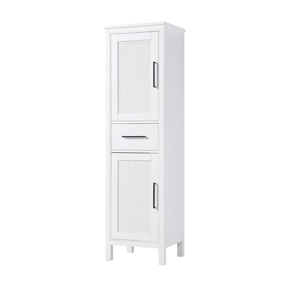 20 Inch Bath Storage Cabinet in White. Picture 1