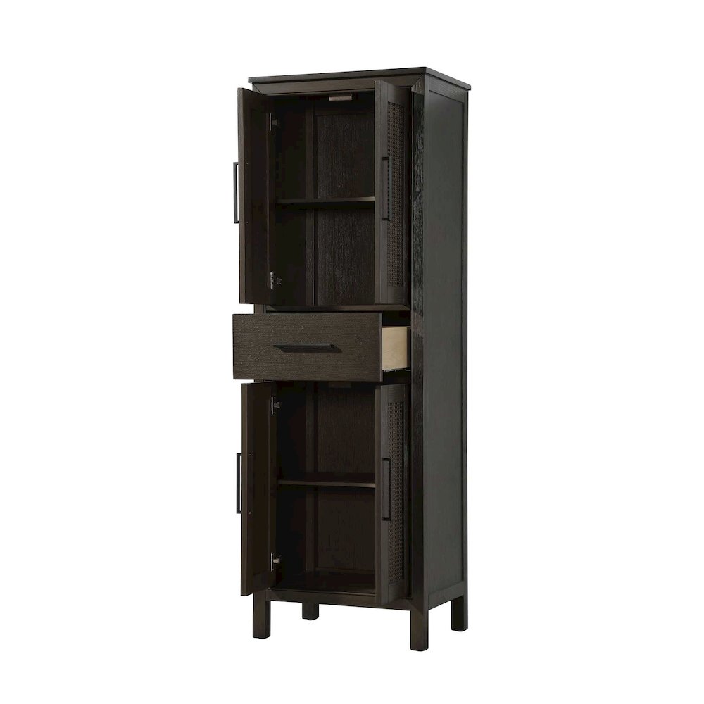 24 Inch Bath Storage Cabinet in Chocolate Oak. Picture 2