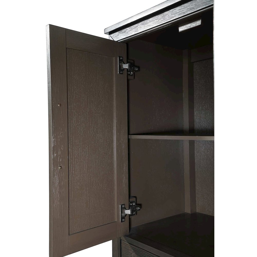24 Inch Bath Storage Cabinet in Chocolate Oak. Picture 4