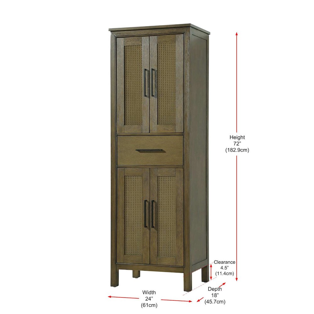 24 Inch Bath Storage Cabinet in Hazel Oak. Picture 8