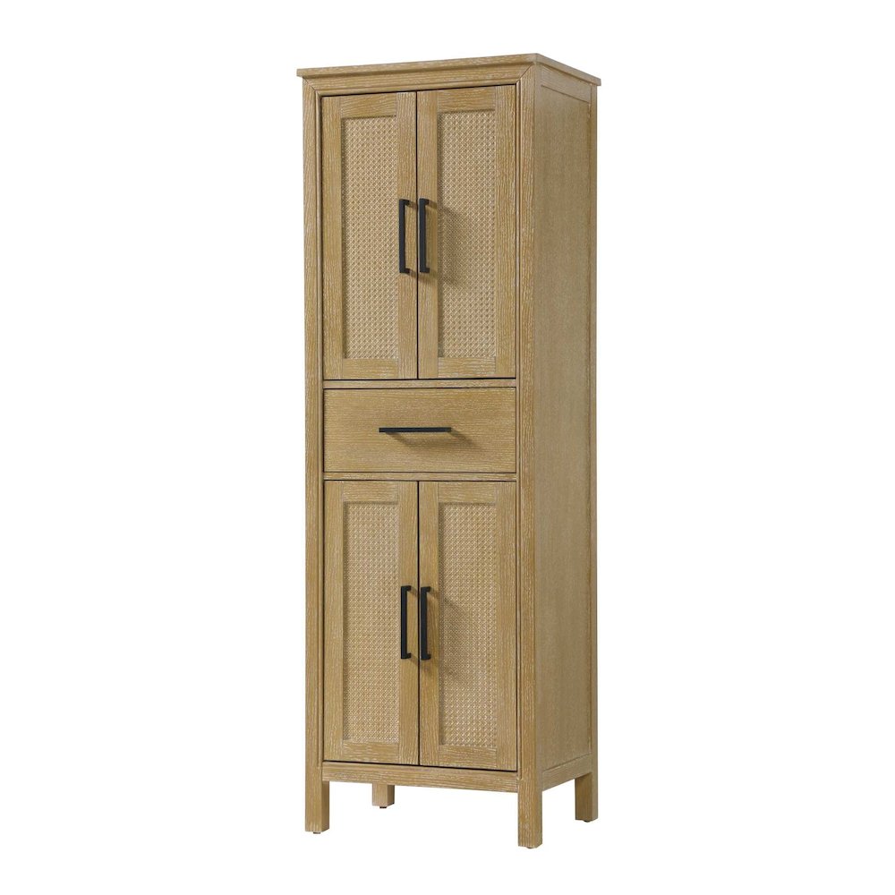 24 Inch Bath Storage Cabinet in Linen Oak. Picture 1