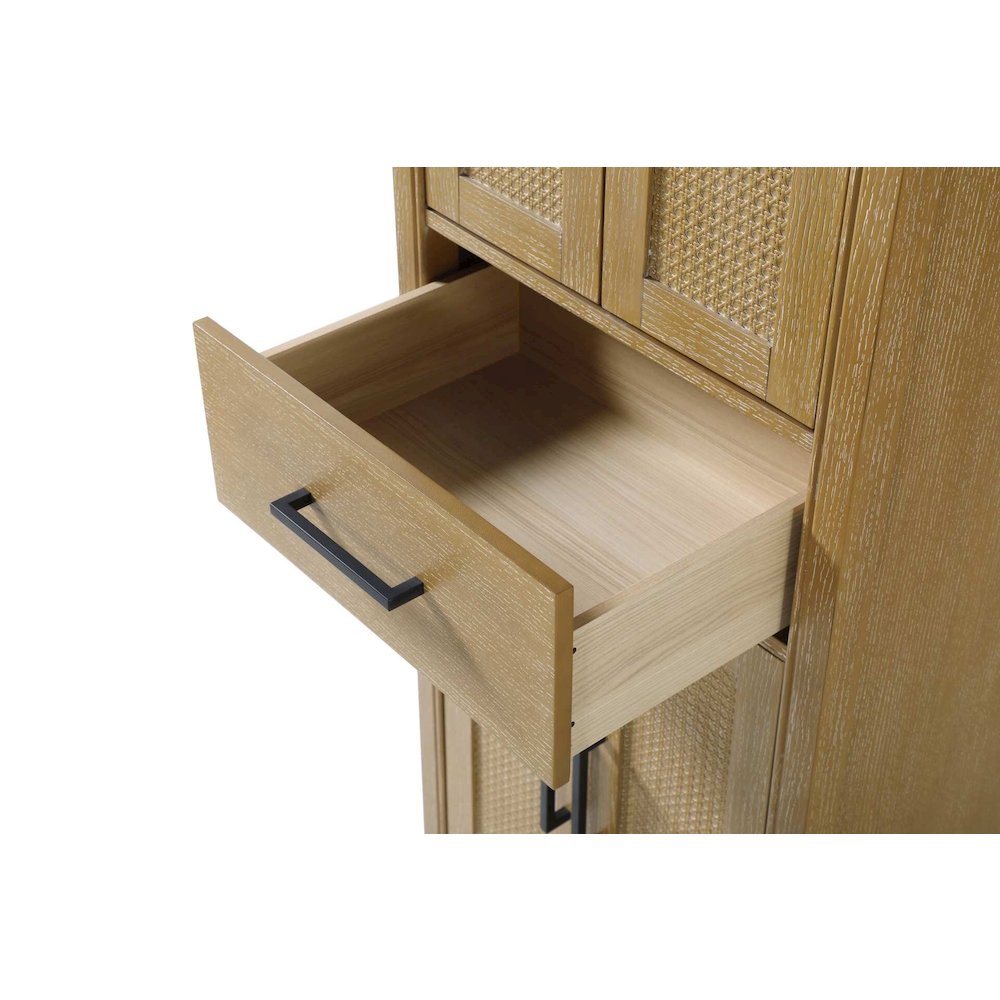 24 Inch Bath Storage Cabinet in Linen Oak. Picture 4