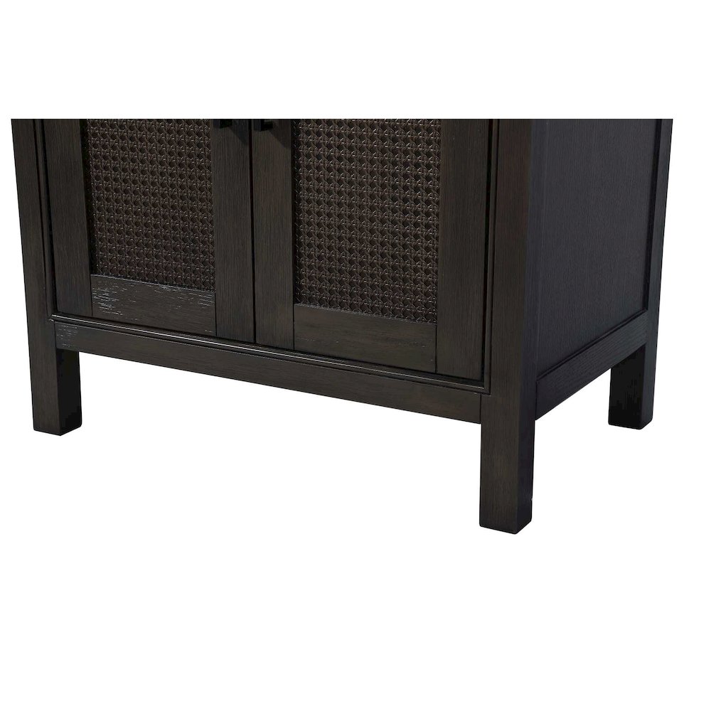 28 Inch Bath Storage Cabinet in Chocolate Oak. Picture 6