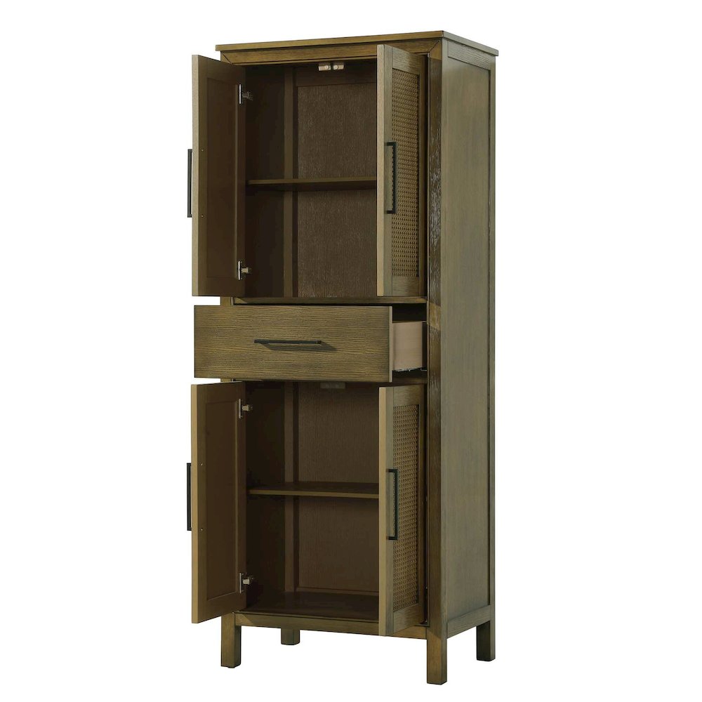 28 Inch Bath Storage Cabinet in Hazel Oak. Picture 2
