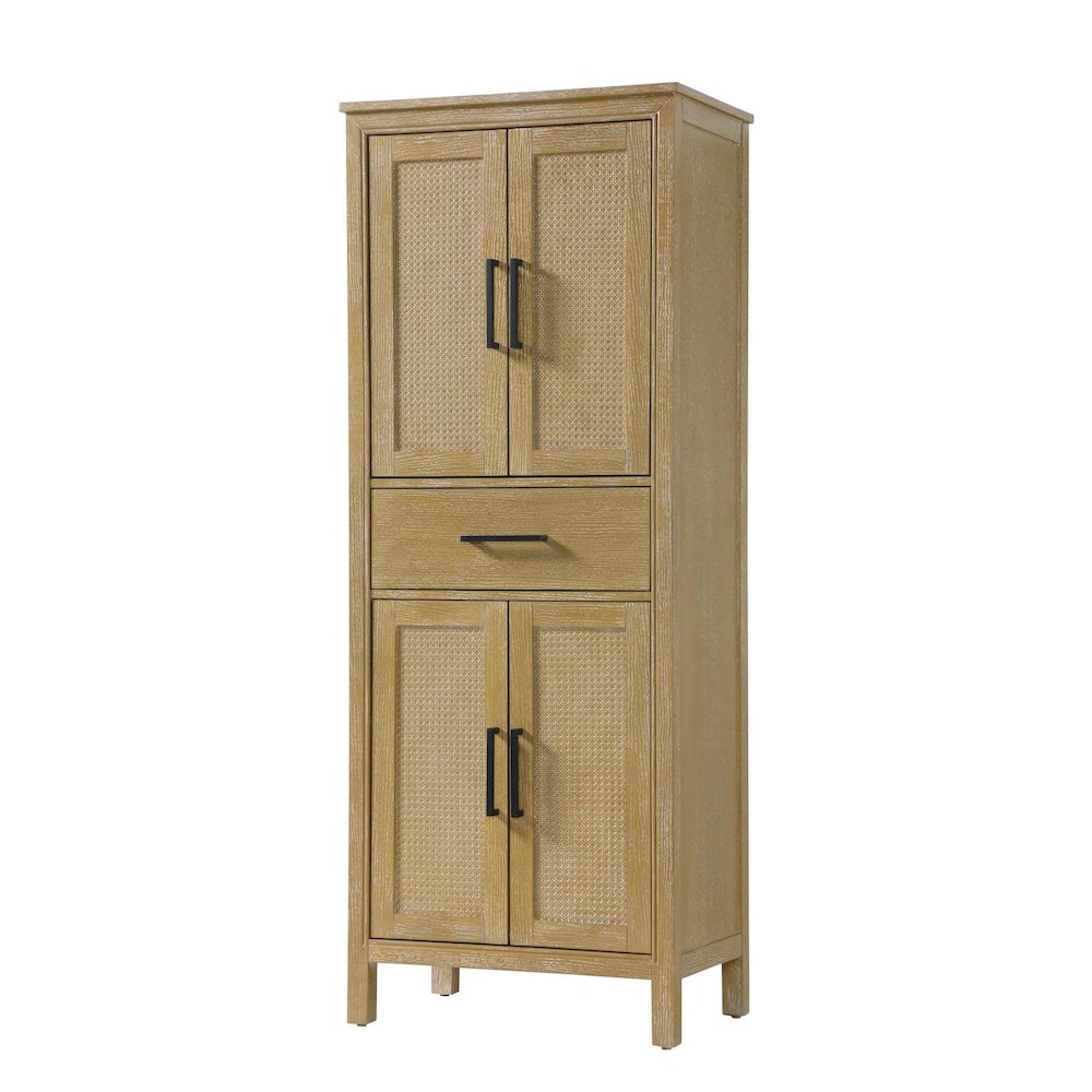 28 Inch Bath Storage Cabinet in Linen Oak. Picture 1
