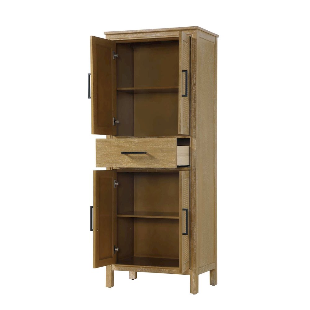 28 Inch Bath Storage Cabinet in Linen Oak. Picture 2