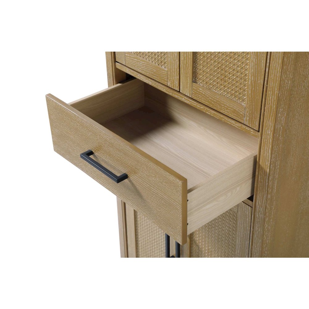 28 Inch Bath Storage Cabinet in Linen Oak. Picture 4