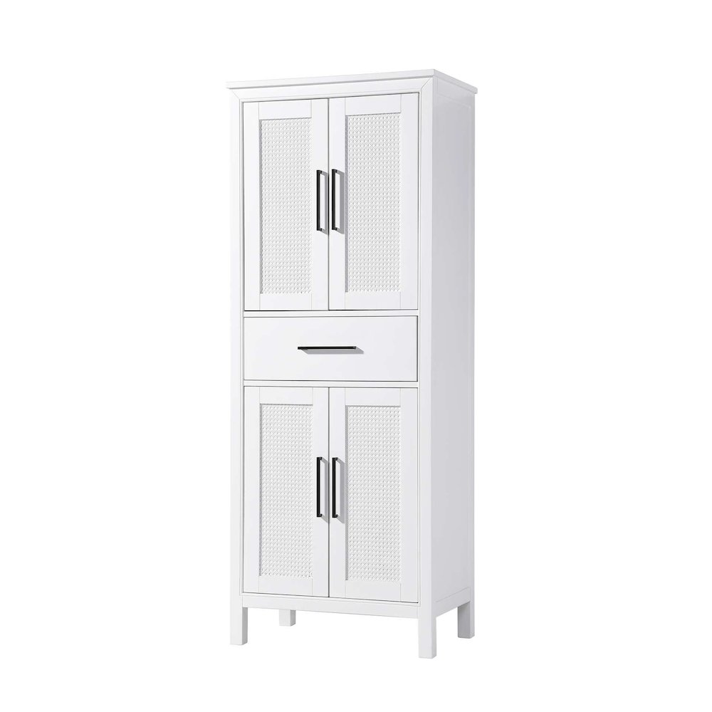 28 Inch Bath Storage Cabinet in White. Picture 1