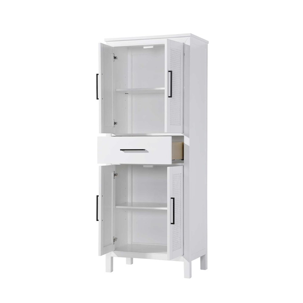 28 Inch Bath Storage Cabinet in White. Picture 2