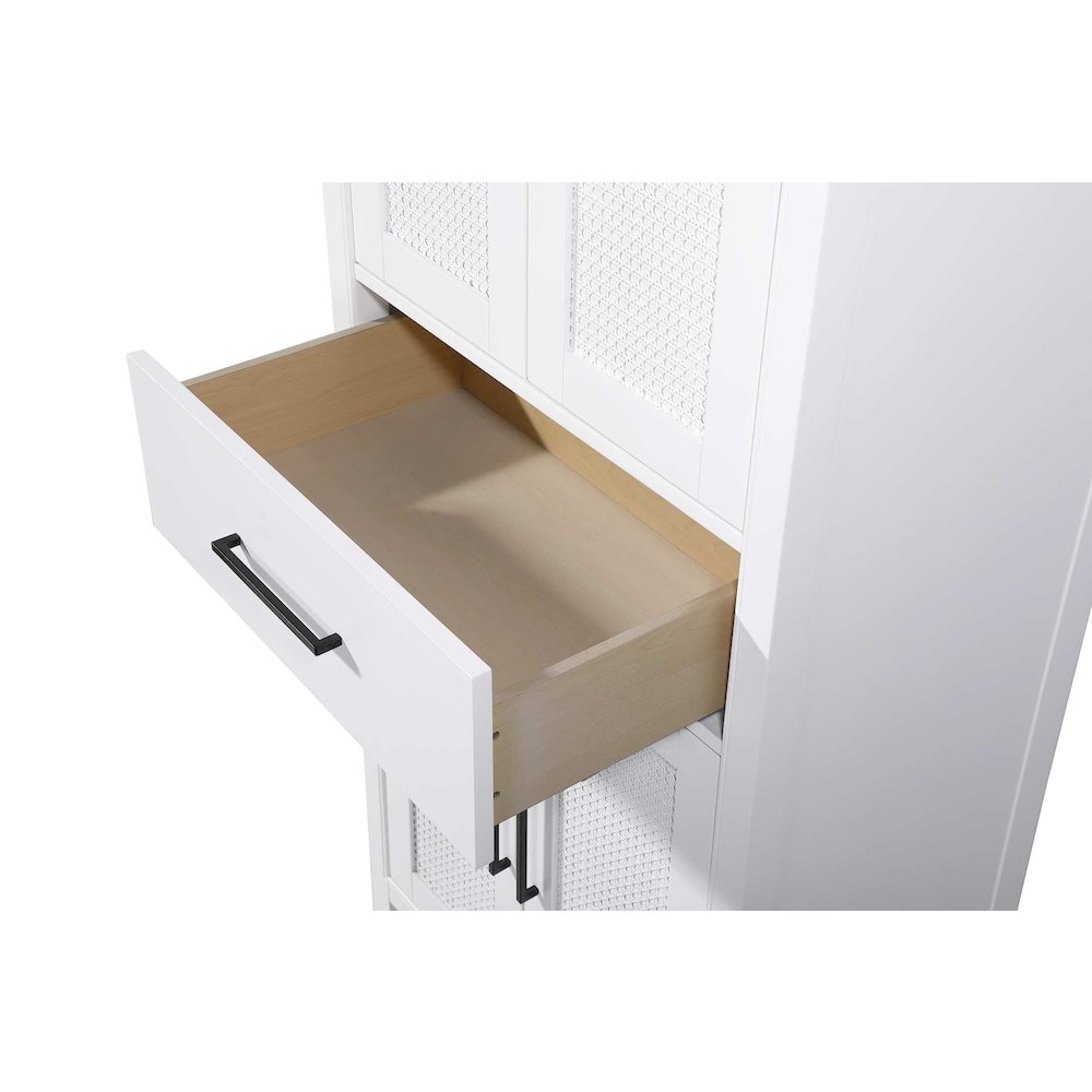 28 Inch Bath Storage Cabinet in White. Picture 3