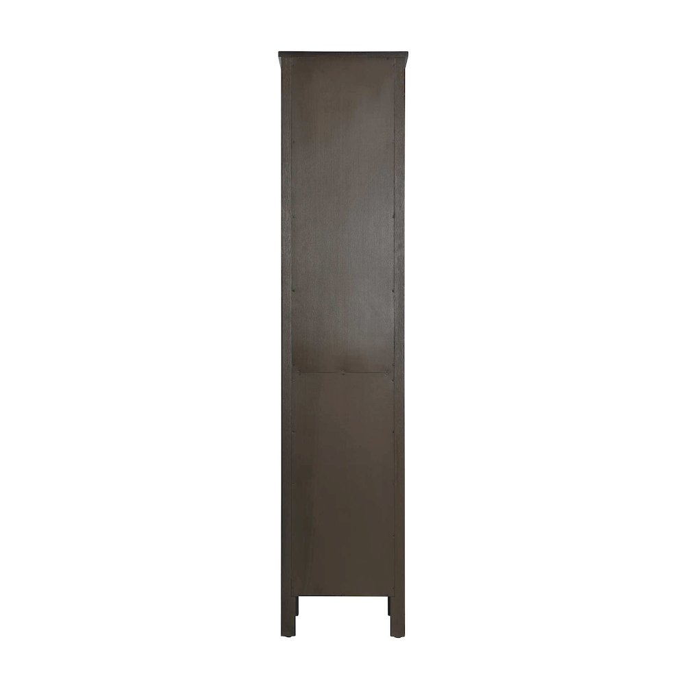 16 Inch Open Shelving Bath Storage Cabinet in Chocolate Oak. Picture 6