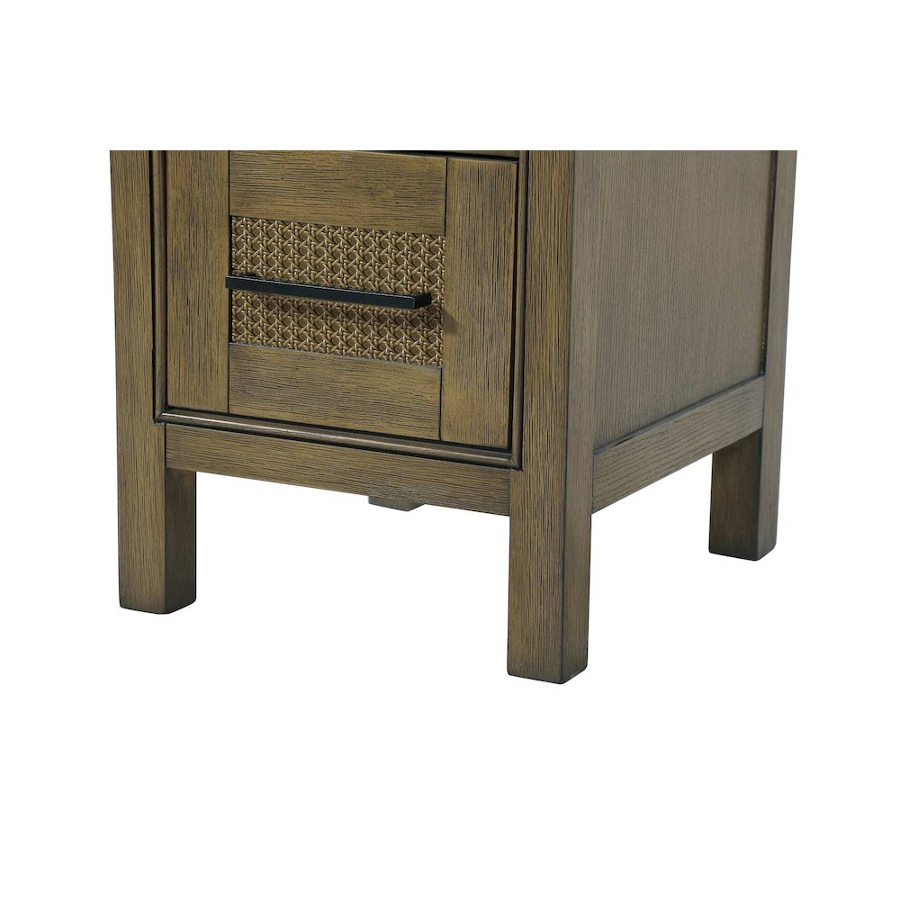16 Inch Open Shelving Bath Storage Cabinet in Hazel Oak. Picture 5