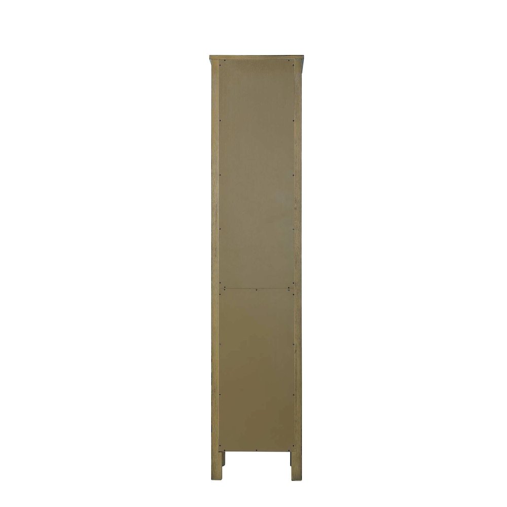 16 Inch Open Shelving Bath Storage Cabinet in Hazel Oak. Picture 6
