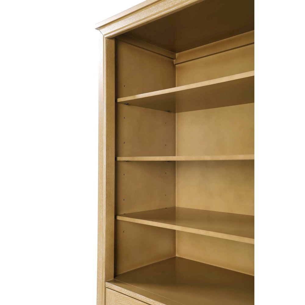 16 Inch Open Shelving Bath Storage Cabinet in Linen Oak. Picture 3