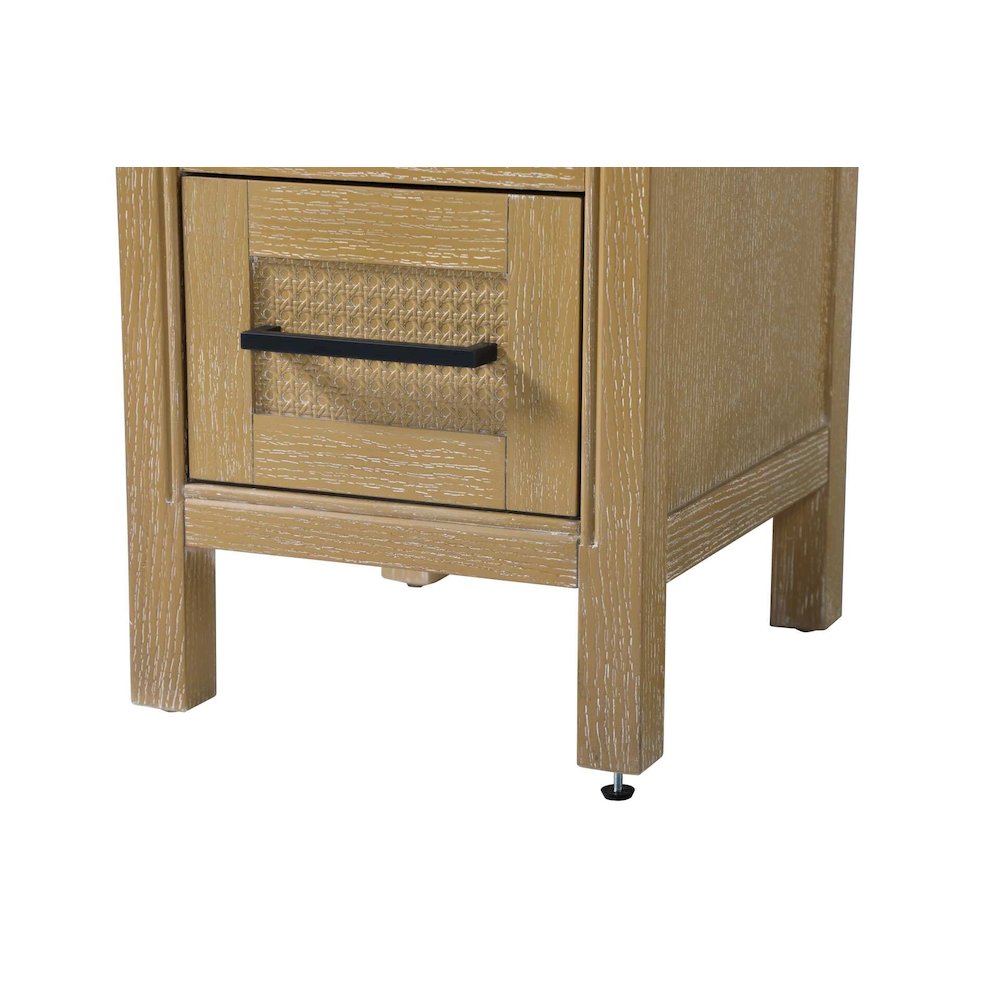 16 Inch Open Shelving Bath Storage Cabinet in Linen Oak. Picture 5