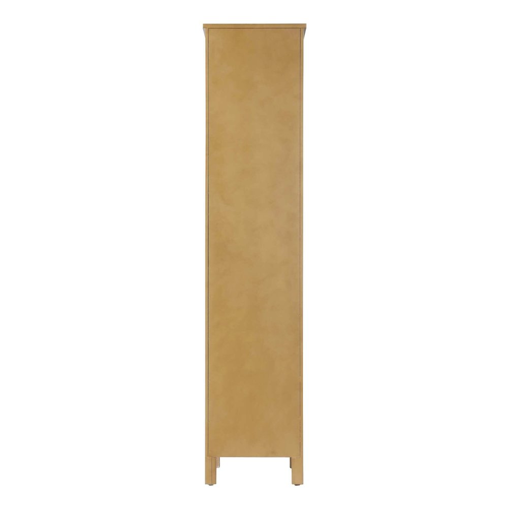 16 Inch Open Shelving Bath Storage Cabinet in Linen Oak. Picture 6