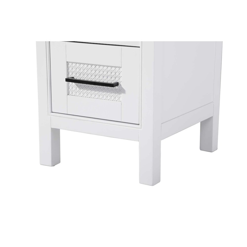 16 Inch Open Shelving Bath Storage Cabinet in White. Picture 5