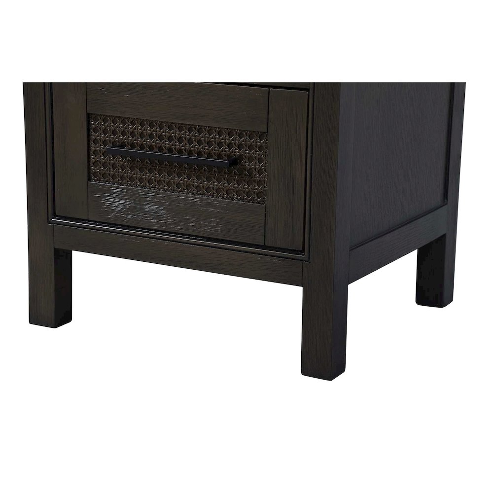 20 Inch Open Shelving Bath Storage Cabinet in Chocolate Oak. Picture 5