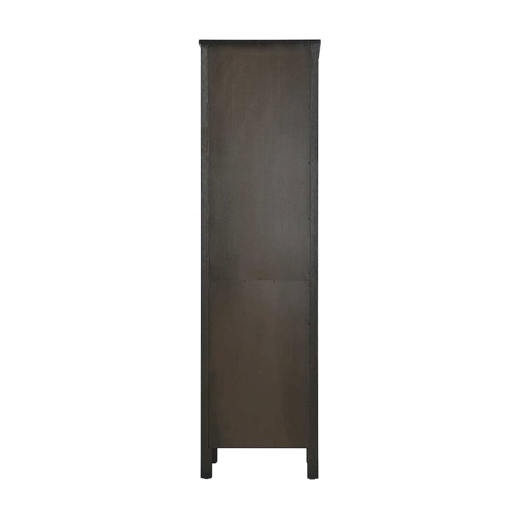 20 Inch Open Shelving Bath Storage Cabinet in Chocolate Oak. Picture 6