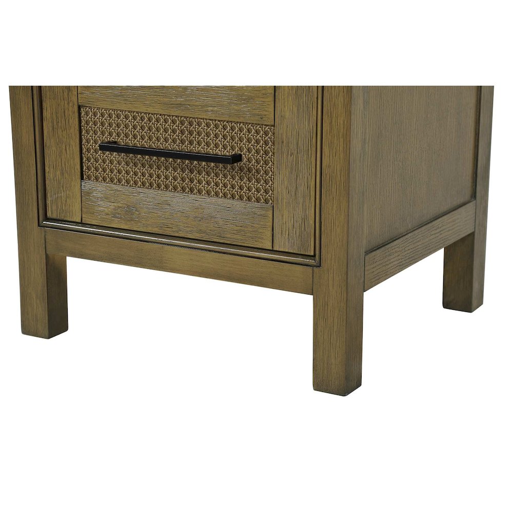 20 Inch Open Shelving Bath Storage Cabinet in Hazel Oak. Picture 5