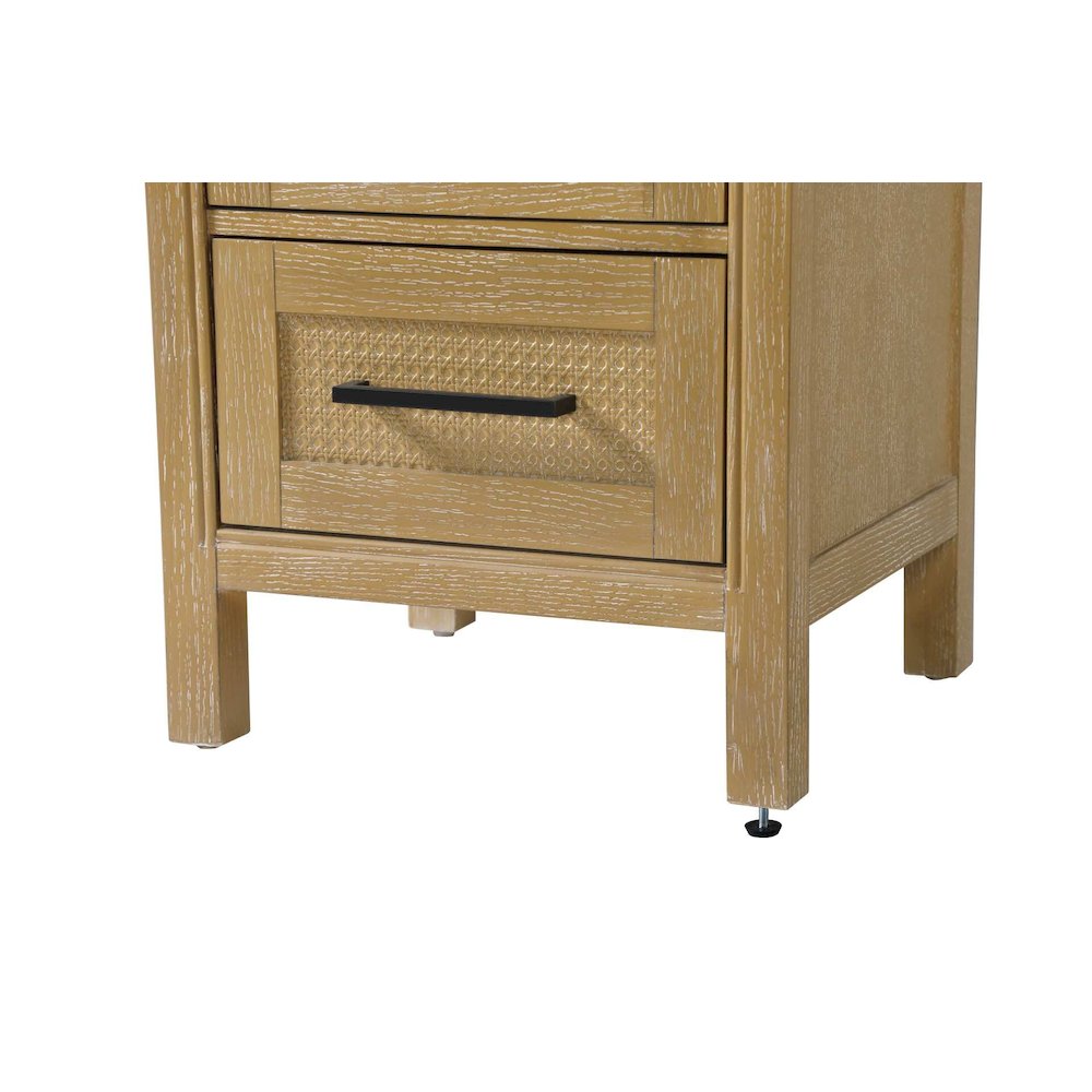 20 Inch Open Shelving Bath Storage Cabinet in Linen Oak. Picture 5