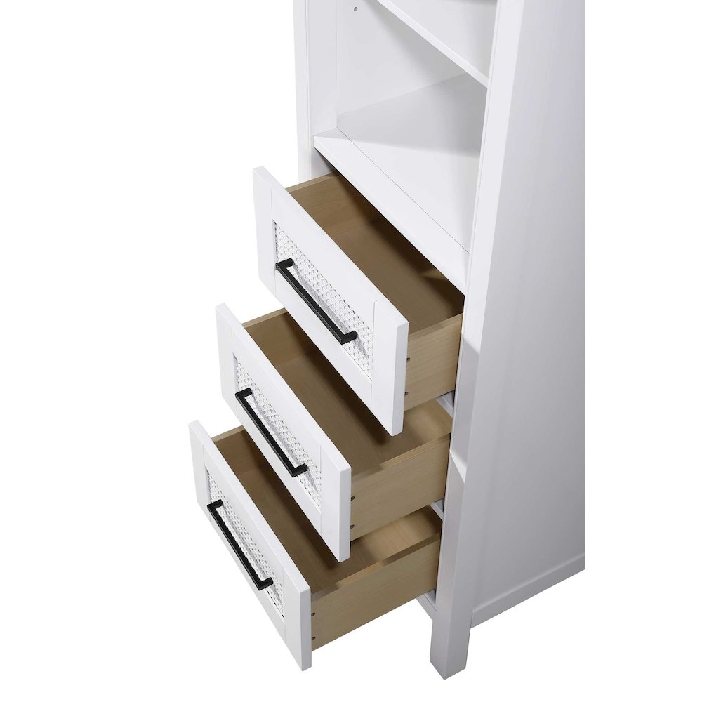 20 Inch Open Shelving Bath Storage Cabinet in White. Picture 3