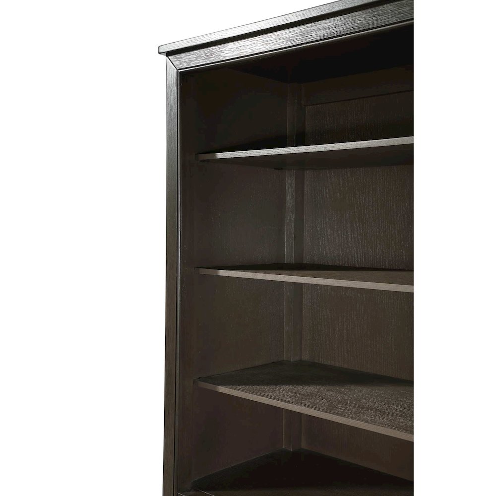 24 Inch Open Shelving Bath Storage Cabinet in Chocolate Oak. Picture 4