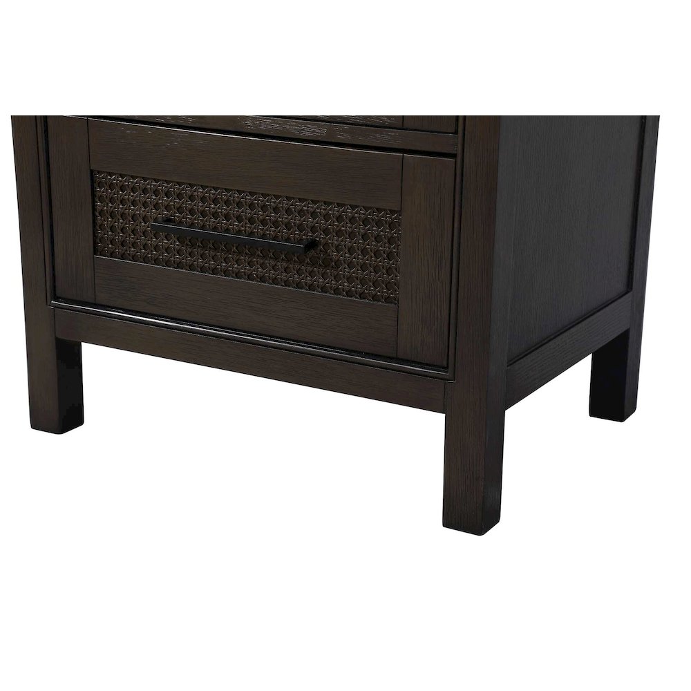 24 Inch Open Shelving Bath Storage Cabinet in Chocolate Oak. Picture 5