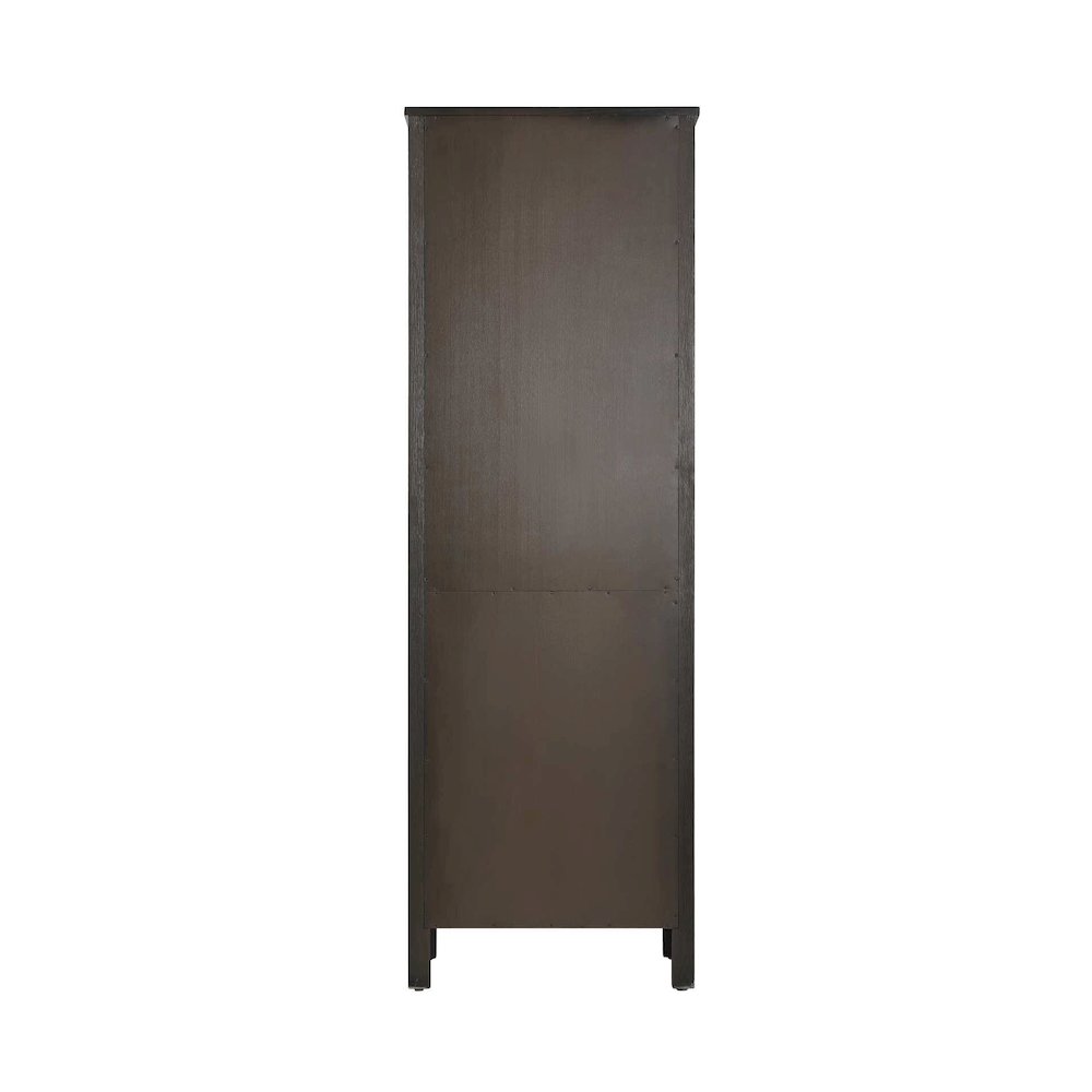 24 Inch Open Shelving Bath Storage Cabinet in Chocolate Oak. Picture 6