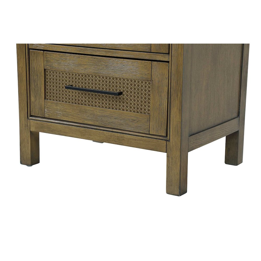 24 Inch Open Shelving Bath Storage Cabinet in Hazel Oak. Picture 5