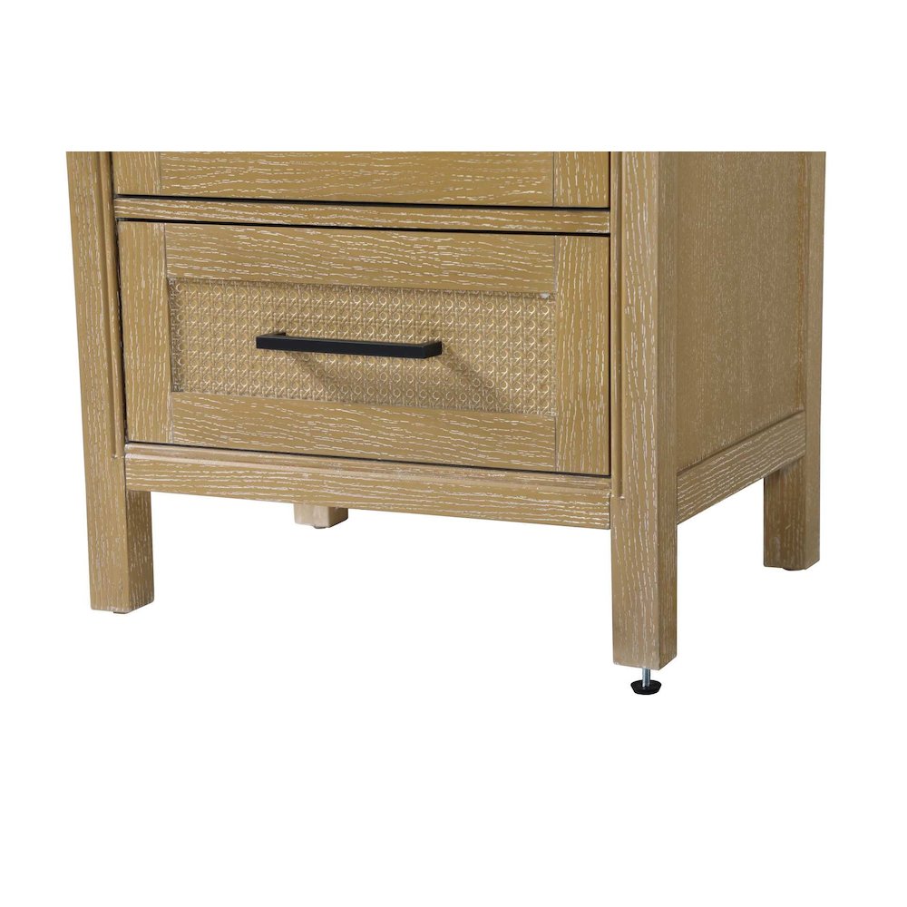 24 Inch Open Shelving Bath Storage Cabinet in Linen Oak. Picture 5