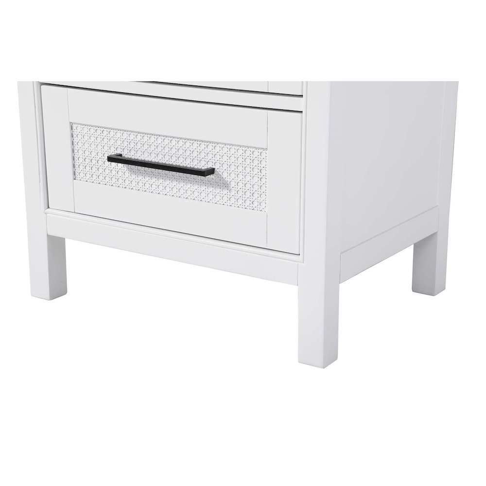 24 Inch Open Shelving Bath Storage Cabinet in White. Picture 5